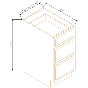 Vanity Three Drawer Bases