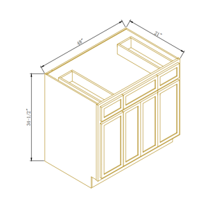 Vanity Single Sink Combo with 4 Doors