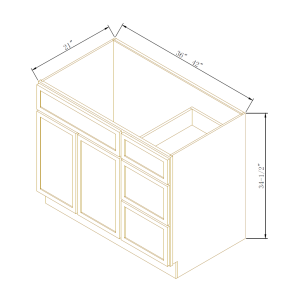 Vanity Sink Bases With Three Drawers Right