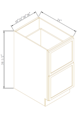 NEWTOWN JADE GREEN-BASE DRAWER PACK CABINET 30''W*24''D*34-1/2''H 2DRAWERS