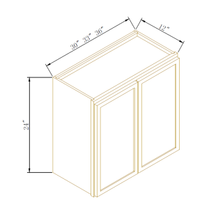 24''H Double Doors Wall Cabinets