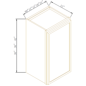 42''H Single Door Wall Cabinets