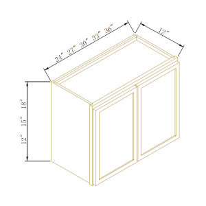 12''H Double Doors Wall Cabinets