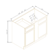 NEWTOWN JADE GREEN-BASE BLIND CORNER CABINET 36''W*24''D*34-1/2''H 1DOOR 1DRAWER 1SHELF(REQUEST 39
