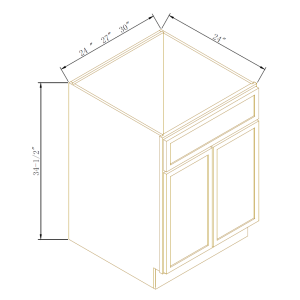 Sink Bases-2 Doors 1 False Drawer