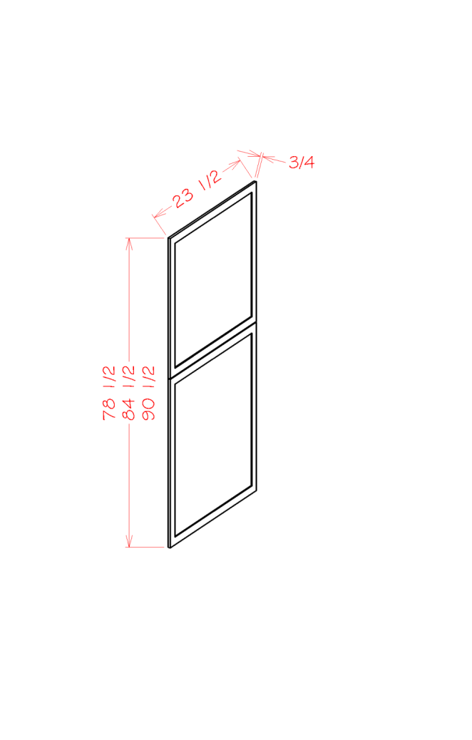 Oxford Mist Tall Decorative End Panel - 23-1/2