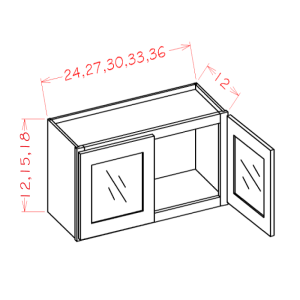 Double Glass Door Wall Stacker Cabinets