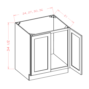 Double Full Height Door Vanity Sink Bases