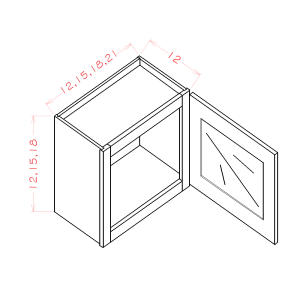 Single Glass Door Wall Stacker Cabinets