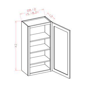 42'' High Single Door Wall Cabinets