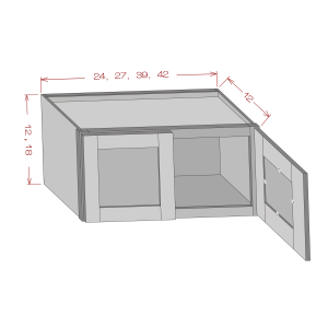 12'' Height Double Door Bridge Wall Cabinet