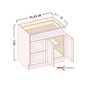 VANITY SINK COMBO - DRAWERS LEFT
