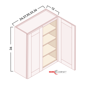 36'' HIGH WALL CABINETS - DOUBLE DOOR