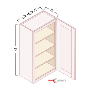 42'' HIGH WALL CABINETS - SINGLE DOOR