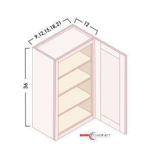 36'' HIGH WALL CABINETS - SINGLE DOOR