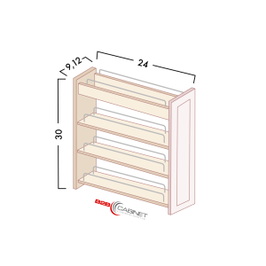 PULL OUT SPICE RACK (CABINET NOT INCLUDED)