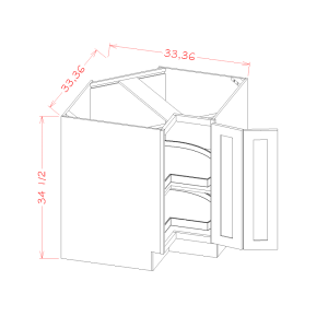 Base Easy Reach Cabinets with Lazy Susan Trays
