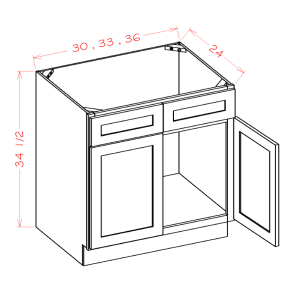 Sink Bases with Double False Drawer Front