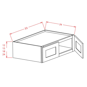15'' High Wall Refrigerator Cabinets