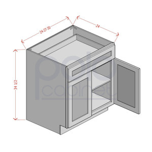 Double Doors Single Drawer Bases