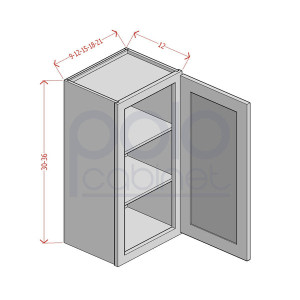 36'' High Single Door Wall Cabinets