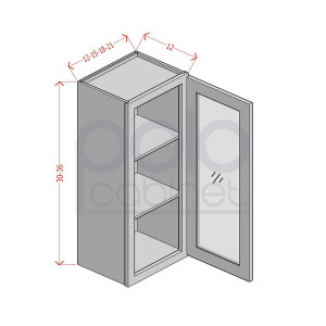 Single Glass Door Wall Cabinets