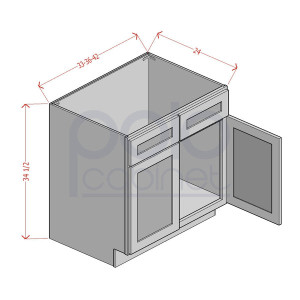 Sink Bases Double Door Double False Drawer Front
