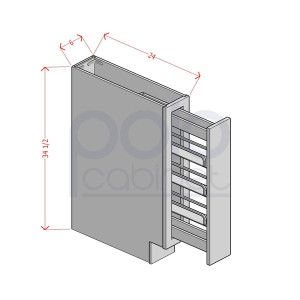 Full Height Door Base Cabinets with Spice Rack Pullout