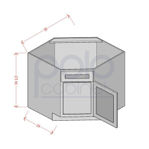 Diagonal Corner Sink Base