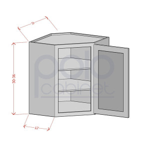 Diagonal Corner Wall Cabinets