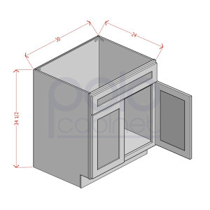 Sink Bases Double Door Single False Drawer Front