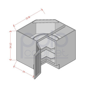 Lazy Susan Base Corner Cabinet