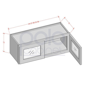 Double Glass Door Wall Stacker Cabinets