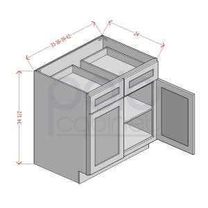 Double Doors Double Drawers Bases