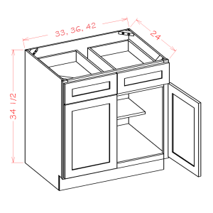 Double Door Double Drawer Bases