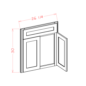 Diagonal Corner Sink Base Front