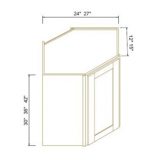 24''W Diagonal Corner Wall Cabinets