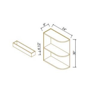 Base End Open Shelves