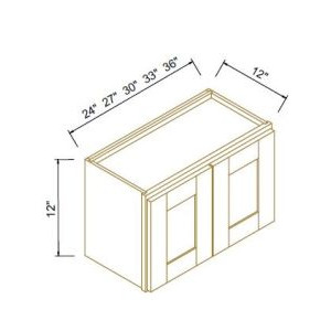 12''H Double Doors Wall Cabinets