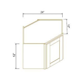 12''H Diagonal Corner Wall Cabinets