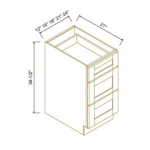 Vanity Three Drawer Bases