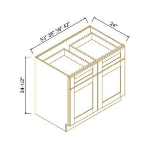 Double Drawers Double Doors Bases