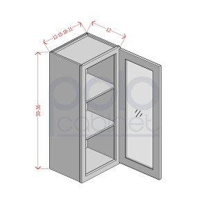 Single Glass Door Wall Cabinets