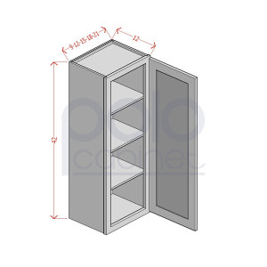 42'' High Single Door Wall Cabinets