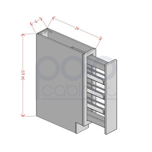 Full Height Door Base Cabinets with Spice Rack Pullout