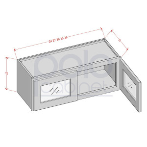Double Glass Door Wall Stacker Cabinets