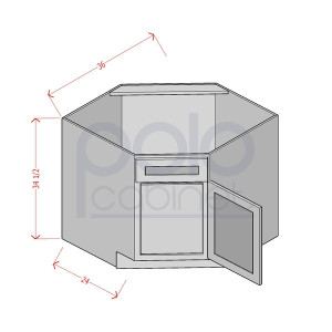 Diagonal Corner Sink Base
