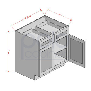 Double Doors Double Drawers Bases