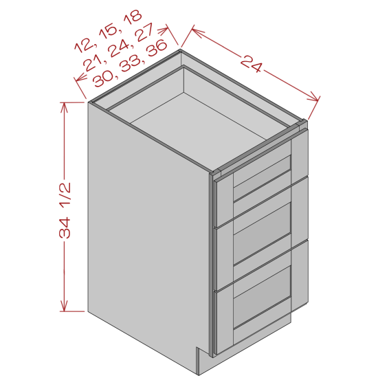 33''W*34-1/2''H*24''D
