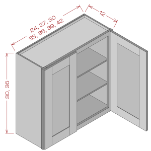 30'' Height Double Door Wall Cabinet